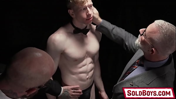 SoldBoys.com - Pale slave boy Jesse Stone is brought to the stage for inspection and testing. Legrande Wolf, Jack Dixon, and Lance Charger want to check their new property!