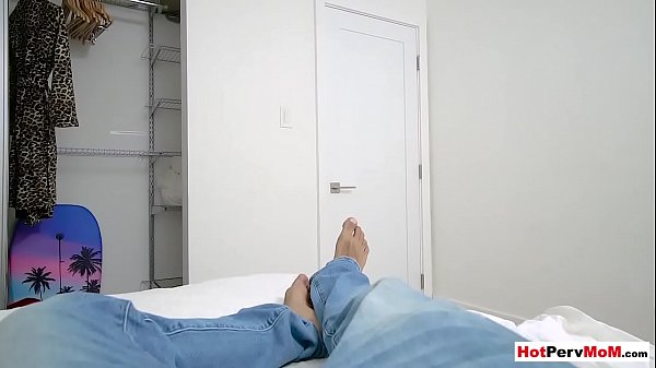 My busty cougar stepmother masturbating in front of me