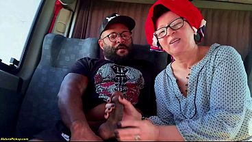 big natural breast Mature picked up from street for BBC ass fucking
