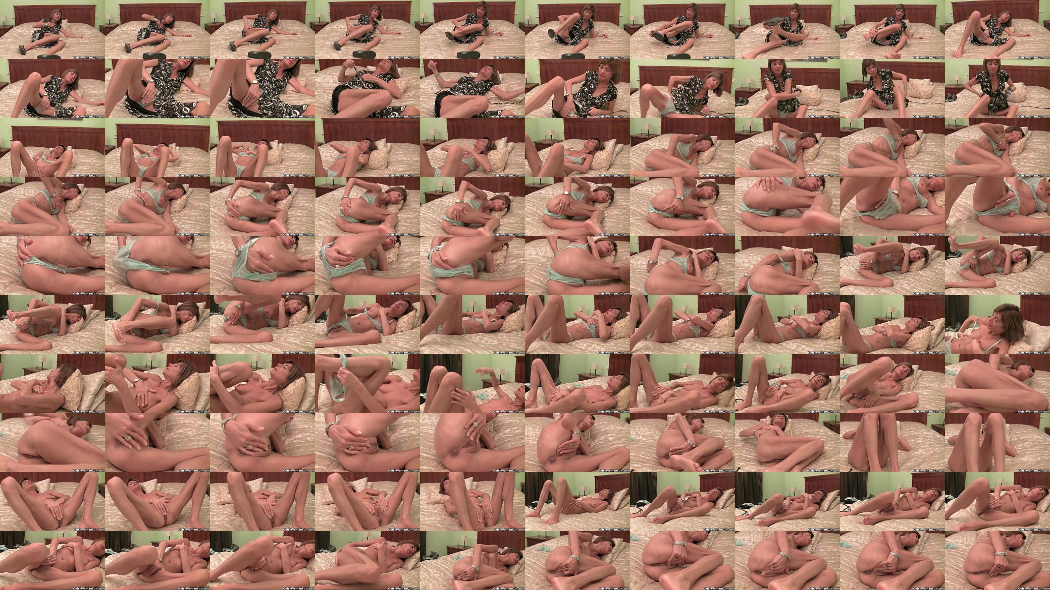 Very skinny granny strips off and masturbates 预览图