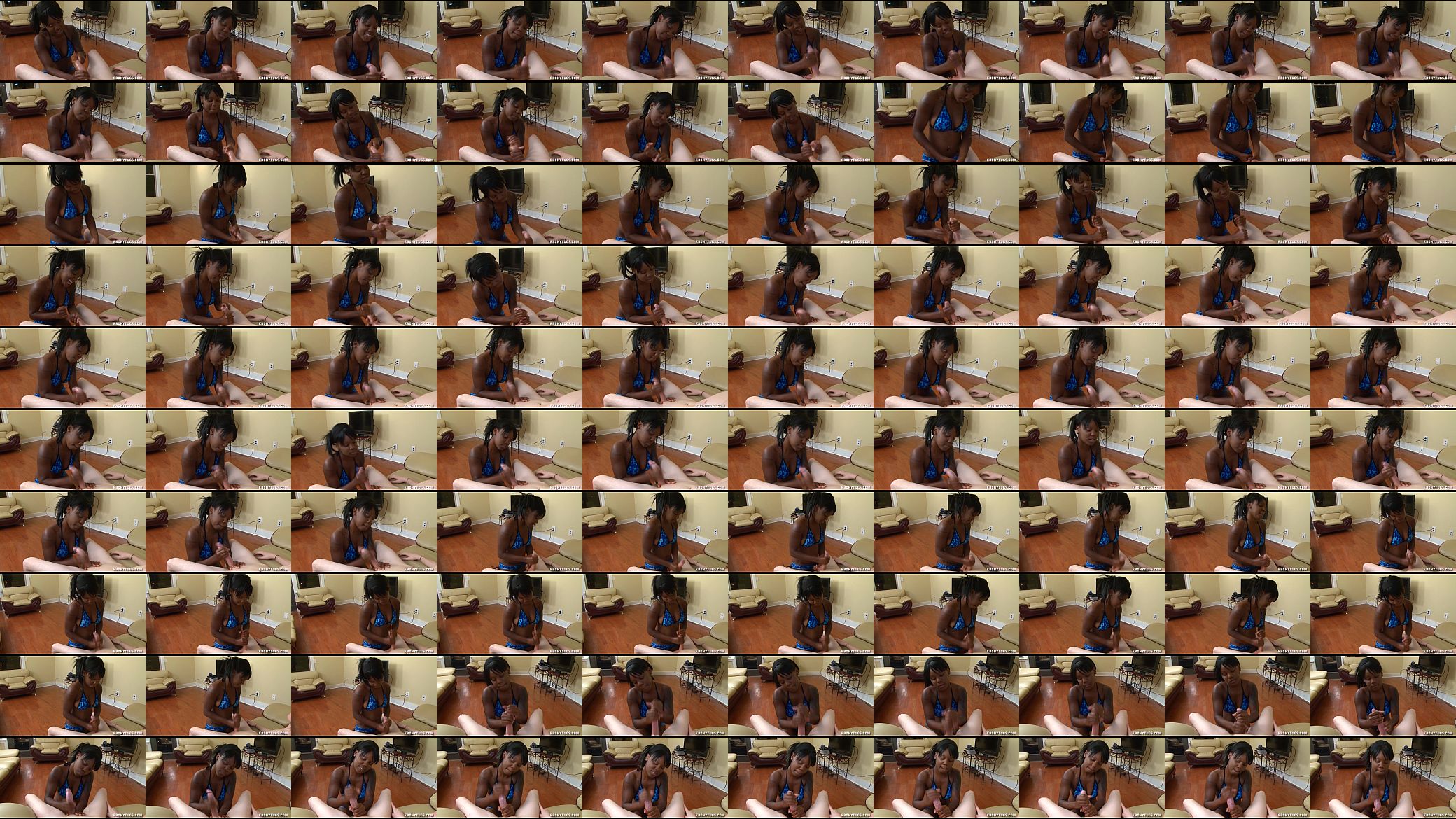 Sweet Ebony Teen Stroking A Cock 预览图