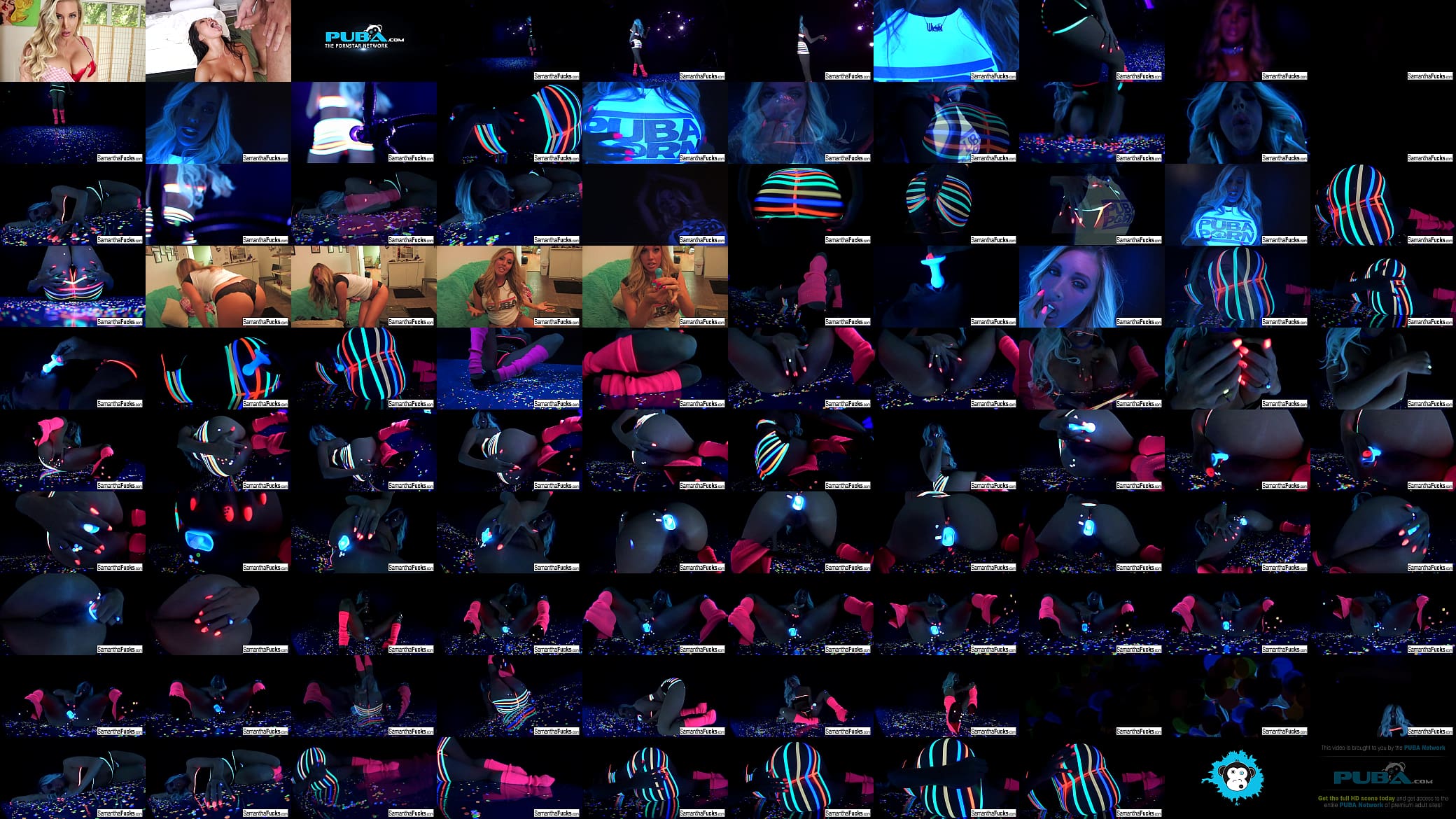 Samantha Saint gets off in this super hot black light solo 预览图