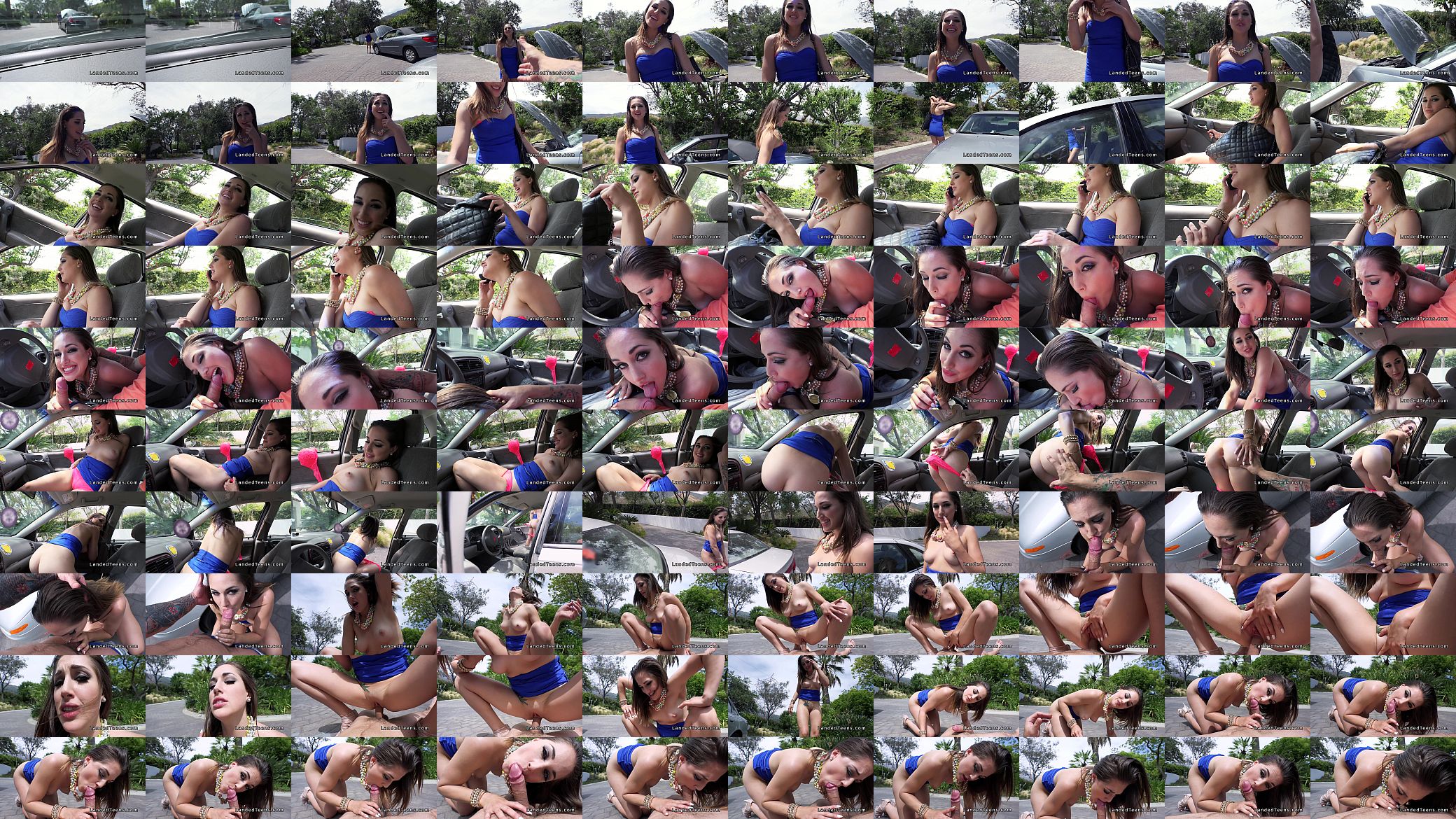 Stranded teen hitchhiker bangs on the street 预览图