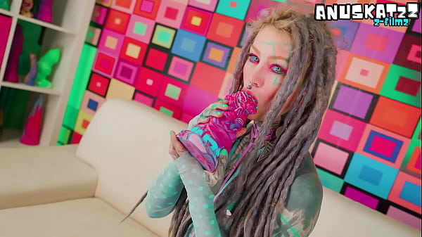 Tattoo Girl Squirt Games - ANAL gapes and prolapse and big Dildos
