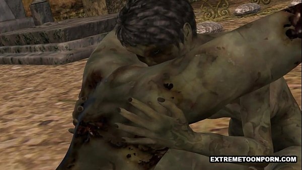 Two 3D Cartoon Zombie Lesbian Babes Fooling Around