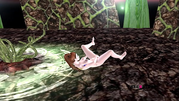 Cute 3D Girl Fingers Pussy Wild on Floor – Steamy Animated Solo Heat!
