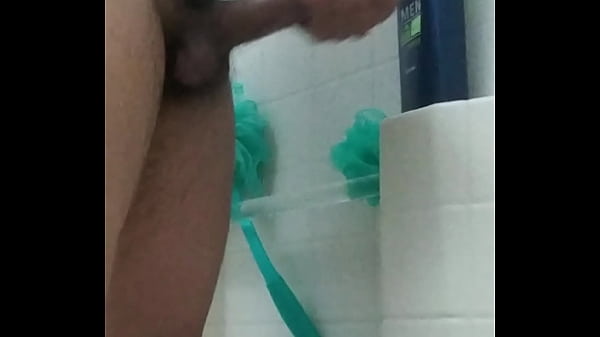 Washing my big brown dick