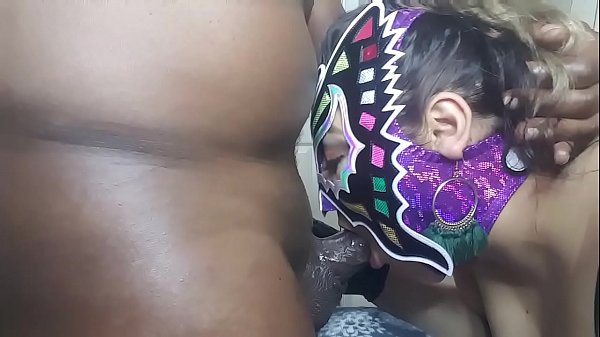 masked latina step mom sucks black cock