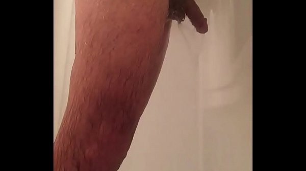 Husband big cock cumshot shower spy cam