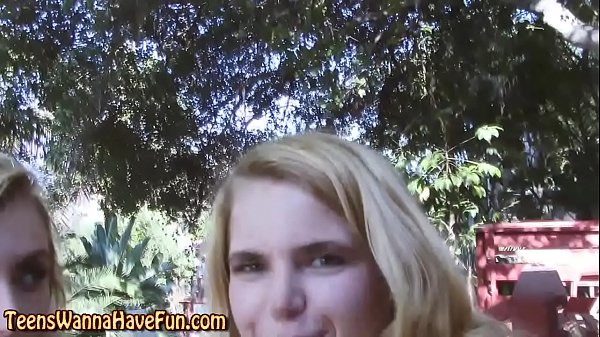 Teen amateurs eat out