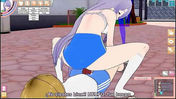Koikatu hot purple hair girl