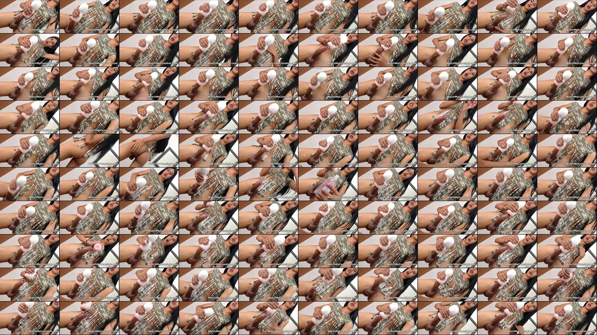 Huge cock tgirl fucks her toy 预览图