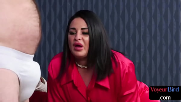 Busty curvy bigass and bigtits MILF teases male jerker