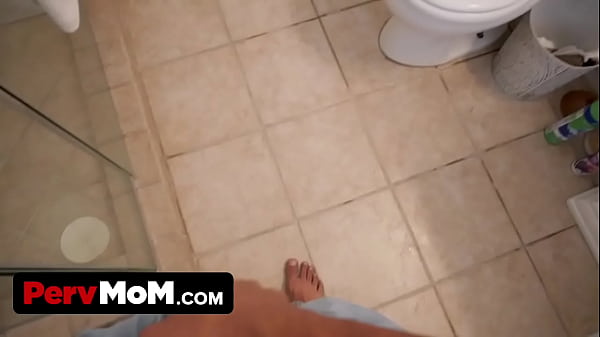 BLONDE stepMOM TAKES ADVANTAGE OF stepSON'S BONER