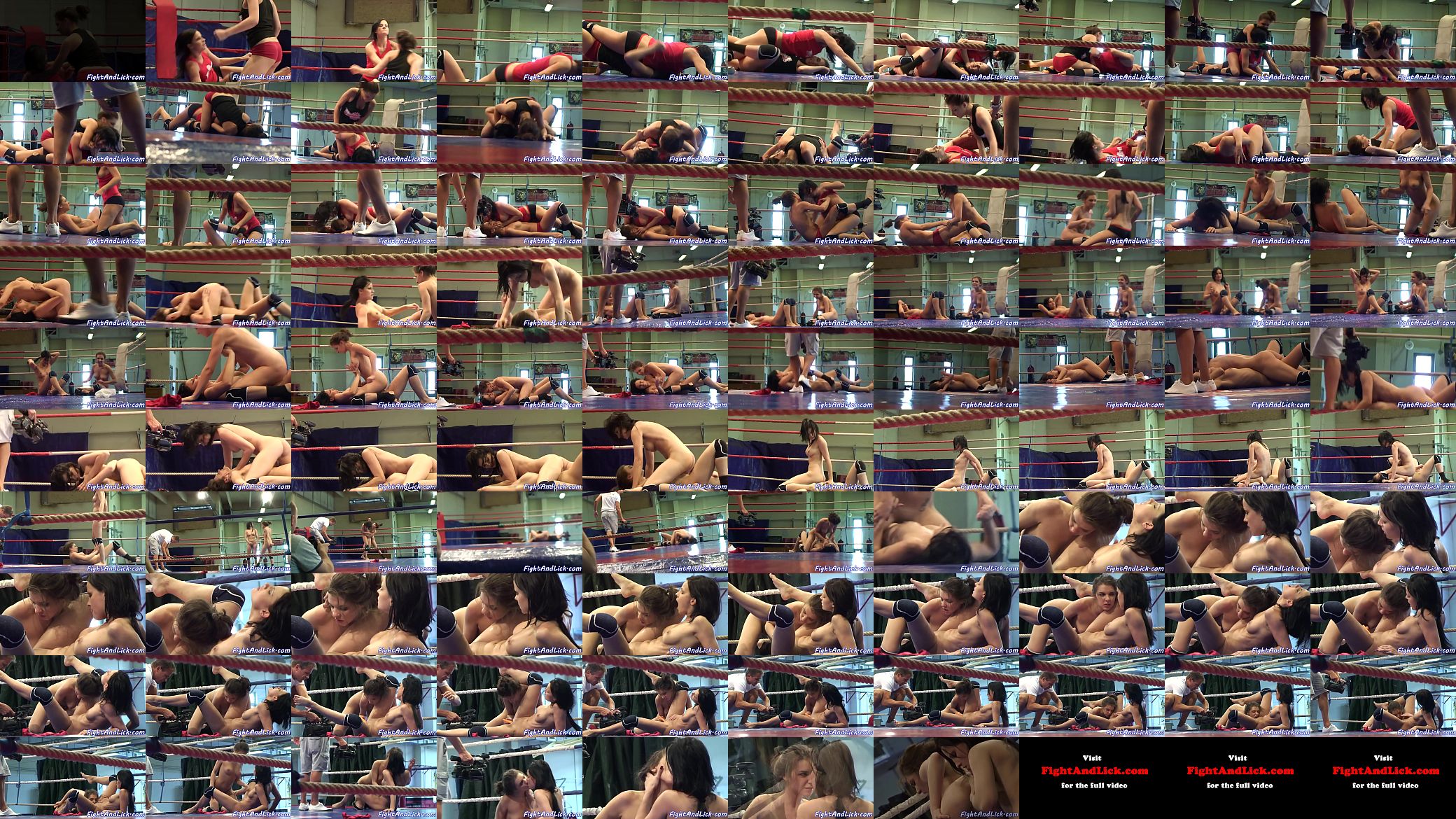 Wrestling lesbian toyed in a boxing ring 预览图