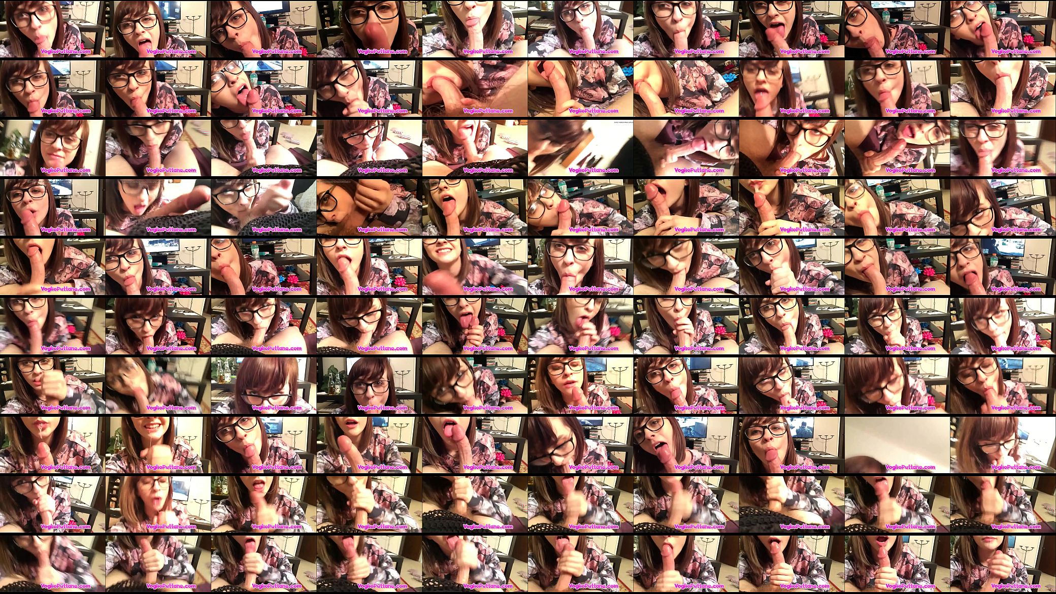 italian brunette cute girl with glasses gives a nice blowjob 预览图