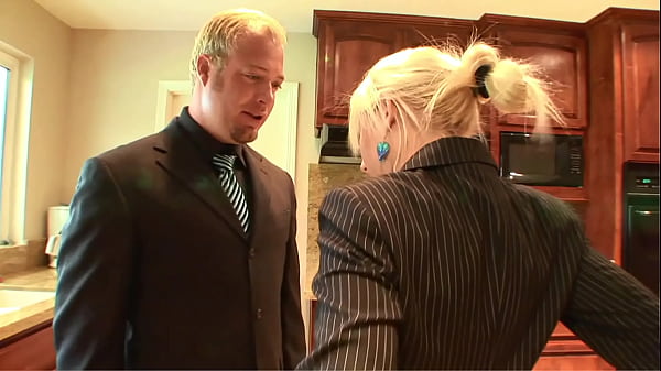 She even wrapped his tie around her neck as she...