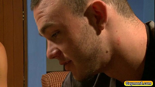 Gay locker room blowjob and anal fuck