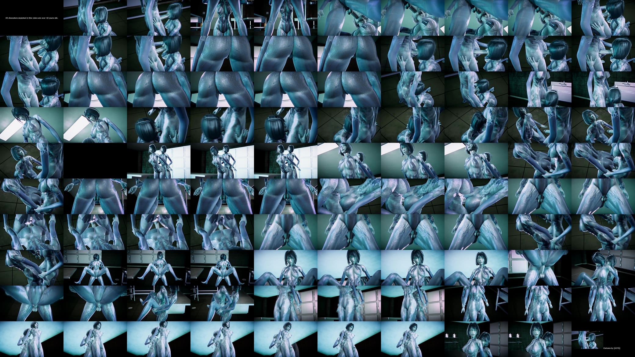 Halo Cortana Selfcest Blowjob and Sex - Futanari Porn 预览图