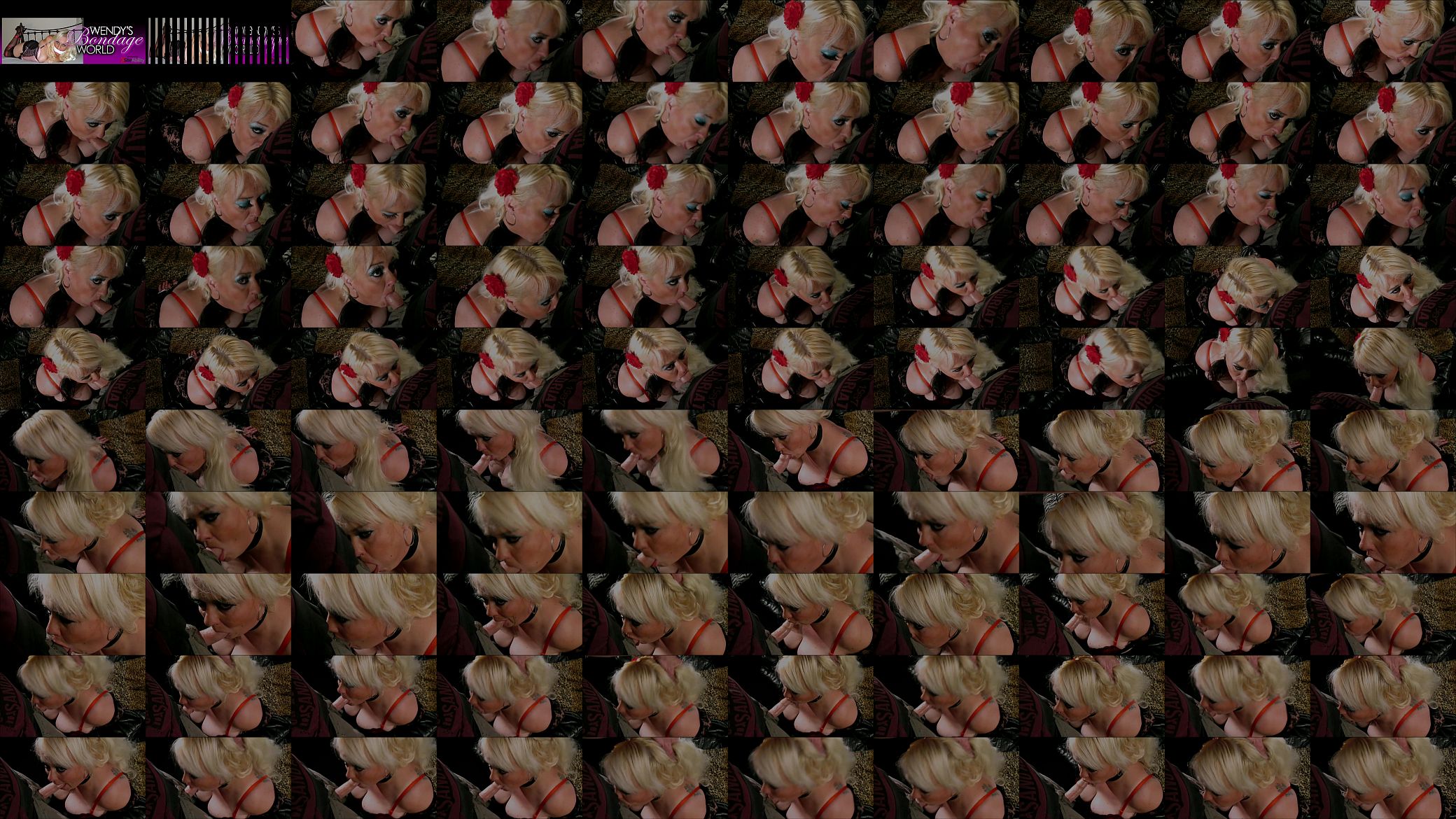 Handcuffed blonde sucks cock 预览图