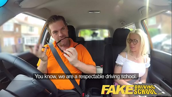 Fake Driving School Sexy busty blonde babe creampied on first lesson