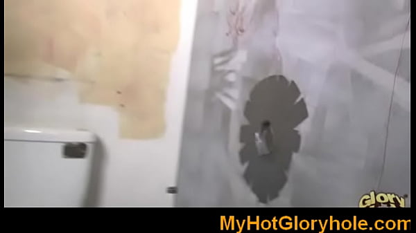 Sucking big cock through a gloryhole 7