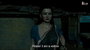 The village head fucked a sexy widow hard without a condom