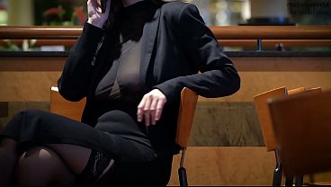 submissive intern - exposed in public