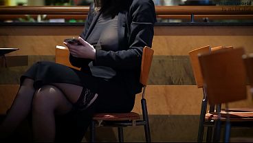 submissive intern - exposed in public