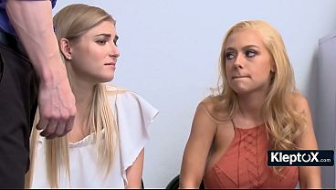 Teens Trade Full Pussy Pounding To Avoid The Police Call