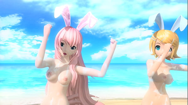 Kagamine Rin & Megurine Luka Summer Idol Project diva Nude Mod Full Nude and Cum