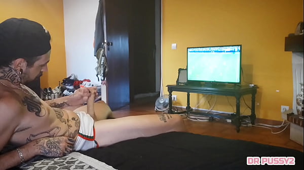 I WATCHED THE FOOTBALL GAME, SPAIN ENGLAND WITH THE HORN'S BEST FRIEND AND SURPRISE HIM TO BE FUCKED GOOD UNTIL HIS FACE WAS DRAINING A LOT OF SPERM