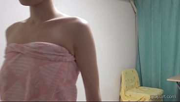 Super Slim Girl Satomi Takes Off Her Stockings and Takes a Shower