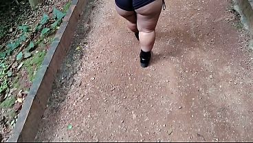 Easter in public in nature - Naughty bunny took the carrot and asked Montavani to put it in her ass TIFF