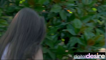 Glam Pornstar Madi Meadows Playing in the Garden by DigitalDesire