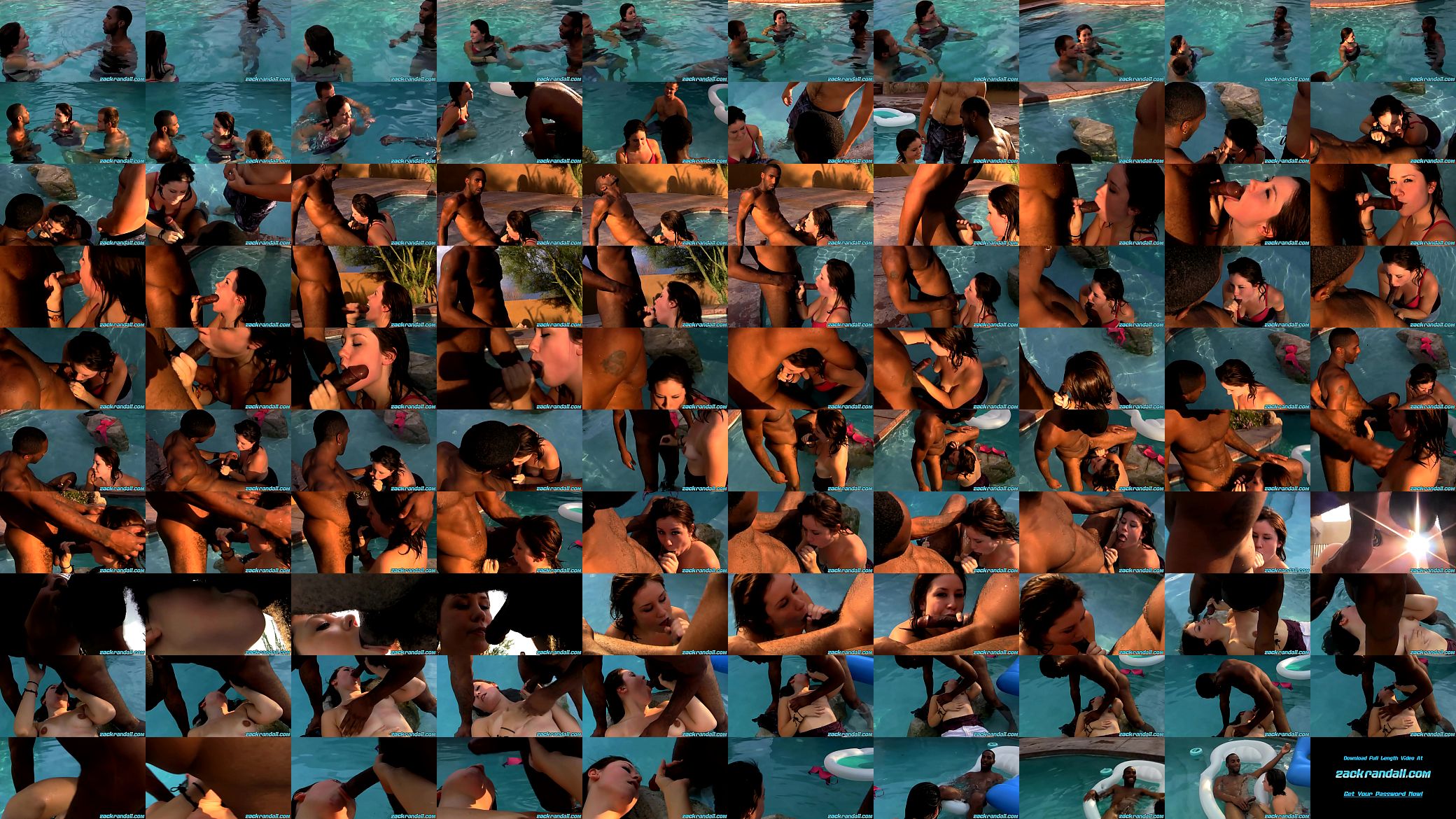 Black homo enjoys a blowjob from female hottie in the pool 预览图