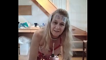 2026 09 29 Slave F red stockings humiliations, belt and anal training