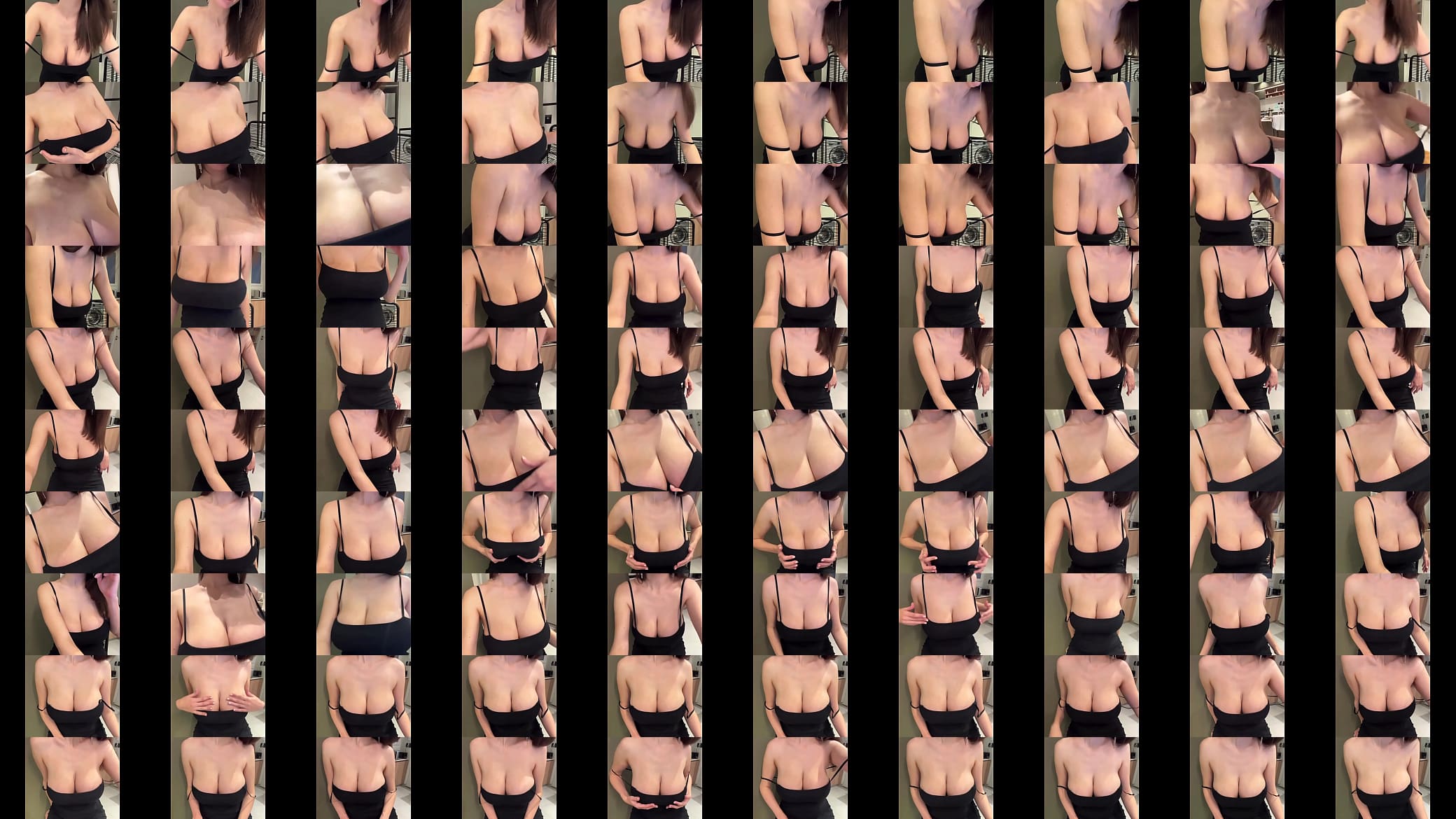 Big milky tits of my stepmom in a black dress 预览图