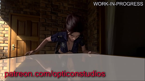 3D Claire Redfield from Resident Evil being Fucked HARD against a table Futa WIP (plz read comment) - by OpticonStudios