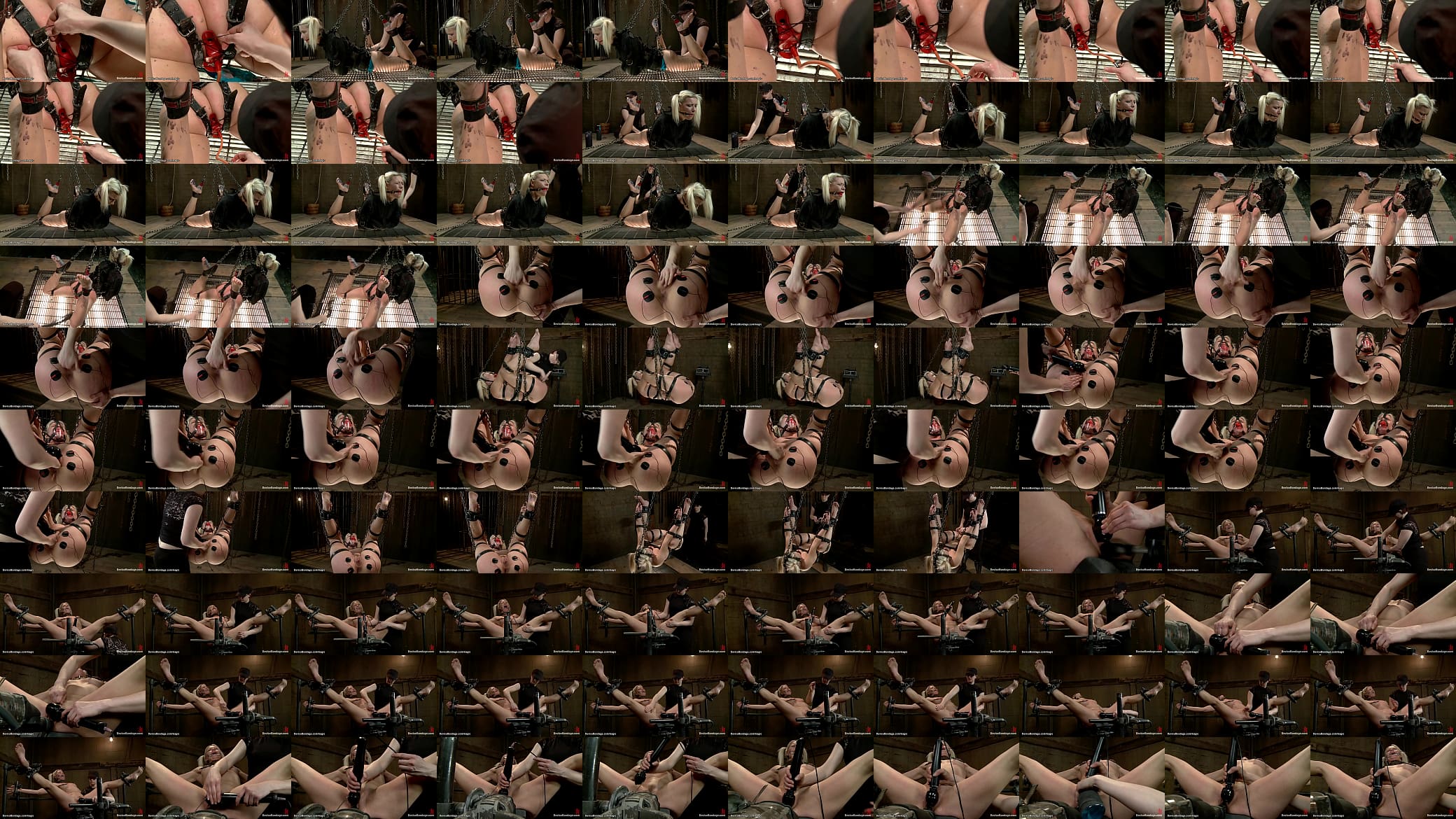 Bound and wired lesbian pussy fisted 预览图