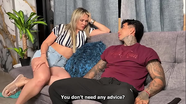 My MILF stepmom convinces me to fuck her before her husband arrives