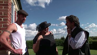 Antonia keeps her thigh high stockings on for him as he bangs that pussy from behind
