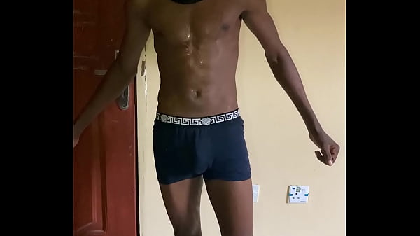 In the bathroom to wash off after Masturbating