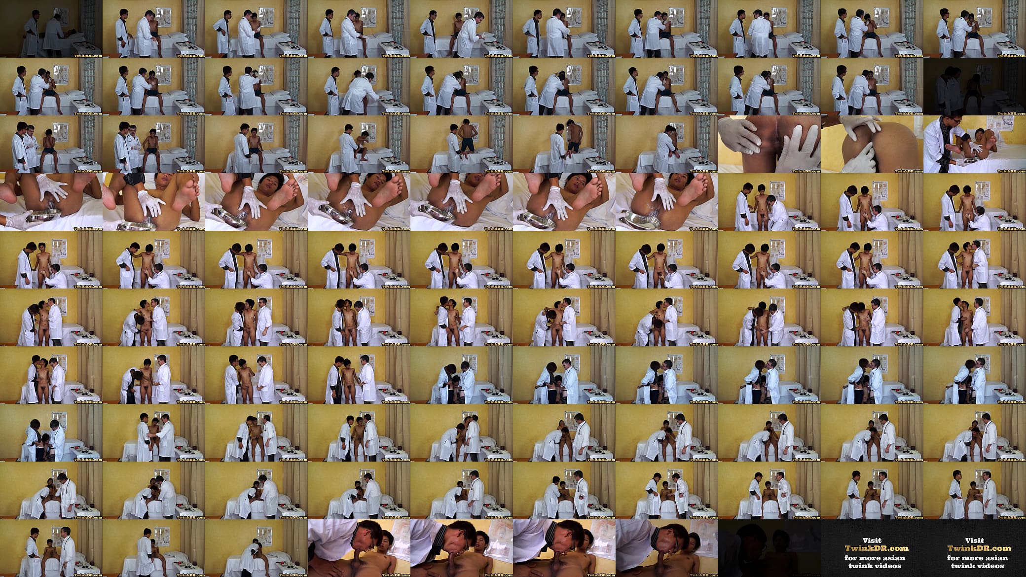 Asian skinny amateur twink in BJ 3some with doctors 预览图
