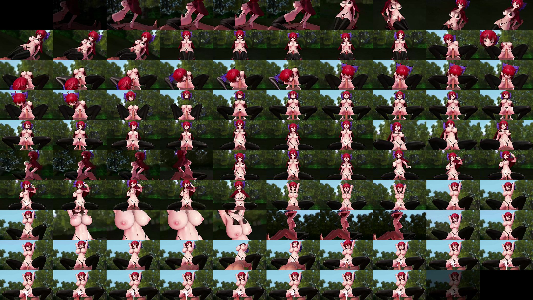 「Sekibanki Makes Heads Roll」by Ichīchi Ni [Touhou 3D Hentai] 预览图