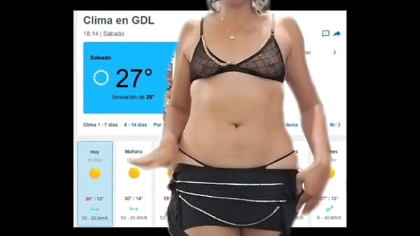 Weather girl Annie gets naked for you.