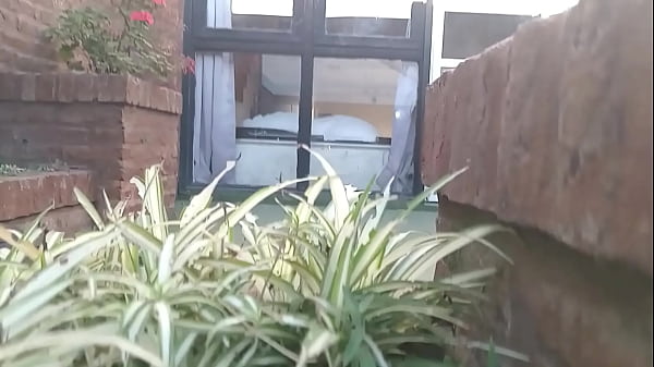 Spying on a brunette bathing, a guy in feminine clothing comes in and fucks her in the pear-shaped ass and buries his cock in her anus, busty and big-ass Latina brunette.