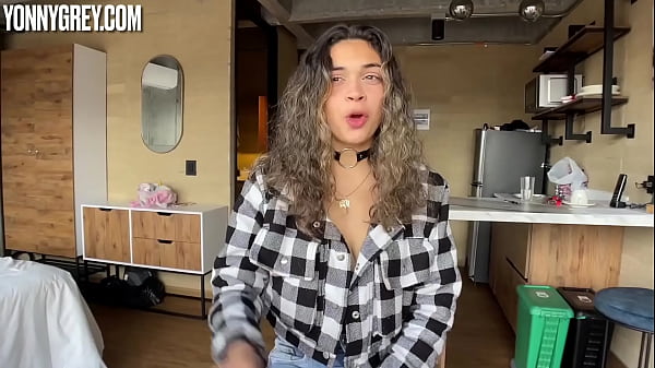 First Porn Casting for Curly Latina MILF - POV Blowjob Rimming and Cum in Mouth