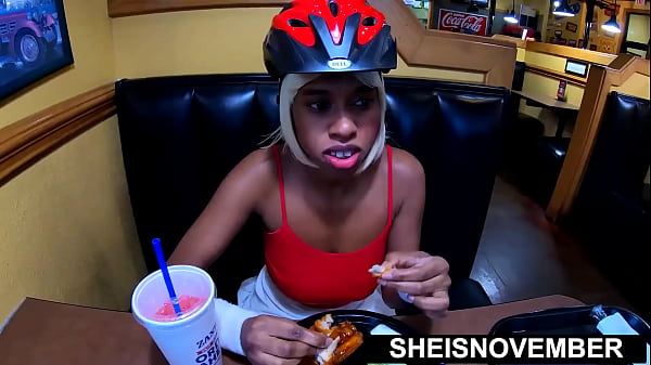Porn Star Sheisnovember Eat Real Snacks And Talk To Her Best Guy Buddy About WOW In Public Diner, Flash Her Large Natural Tits With Puffy Nipple And Large Areola Squeeze Her Breasts Hard And Some Up Skirt Angles Story Porn Video By Msnovember