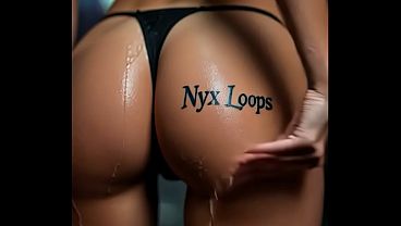 Cyberpunk goth revealing in a dark alley - short compilation 1 - Nyx Loops - AI generated
